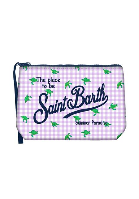 Pochette Mc2 Saint Barth Aline Vichy Turtle lilla quadretti scuba unisex MC2 SAINT BARTH | Pochette | ALINE01426H24